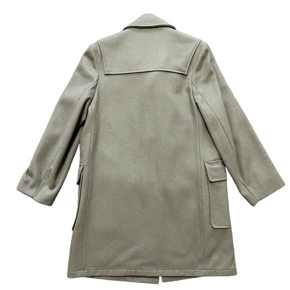 VTG WOOLRICH Pure Wool Duffle Coat in Taupe brown 60s 70s SZ 40 - Picture 5 of 10